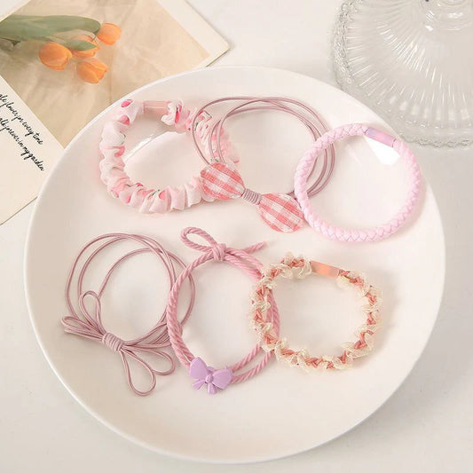 Mori Sweet Cute Hair Rope Ponytail Holder (Set of 6)