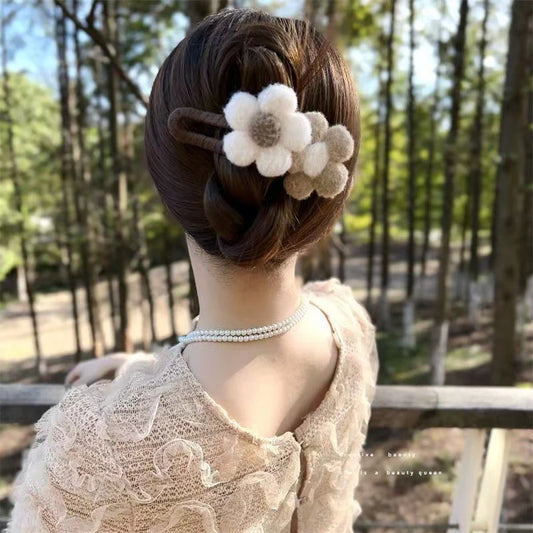 Plush Flower Duckbill Hair Grabber (1 PC)