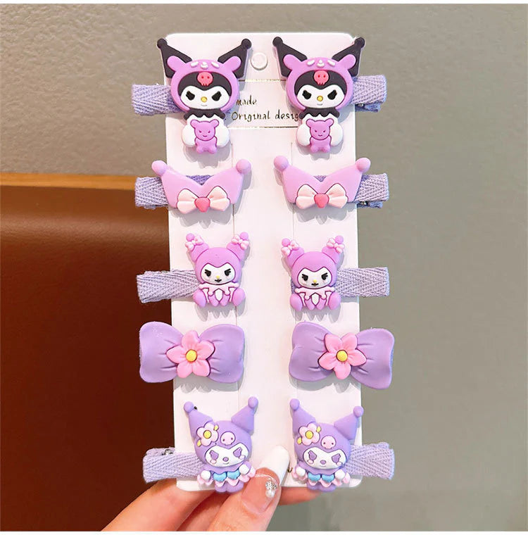 Kuromi Themed Hair Clips Set (1 Random Set)