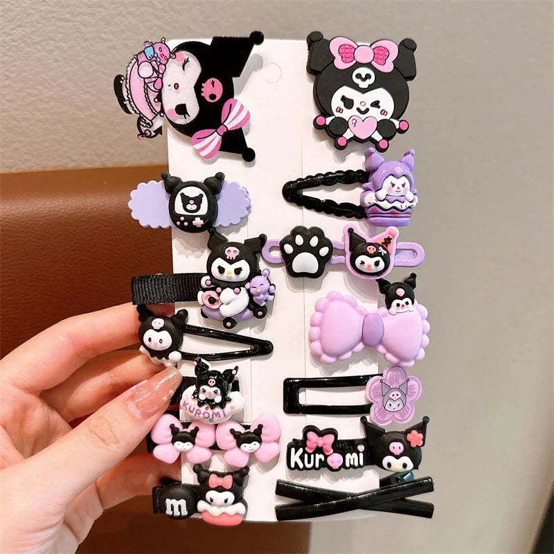 Kuromi Themed Hair Clips Set (1 Random Set)