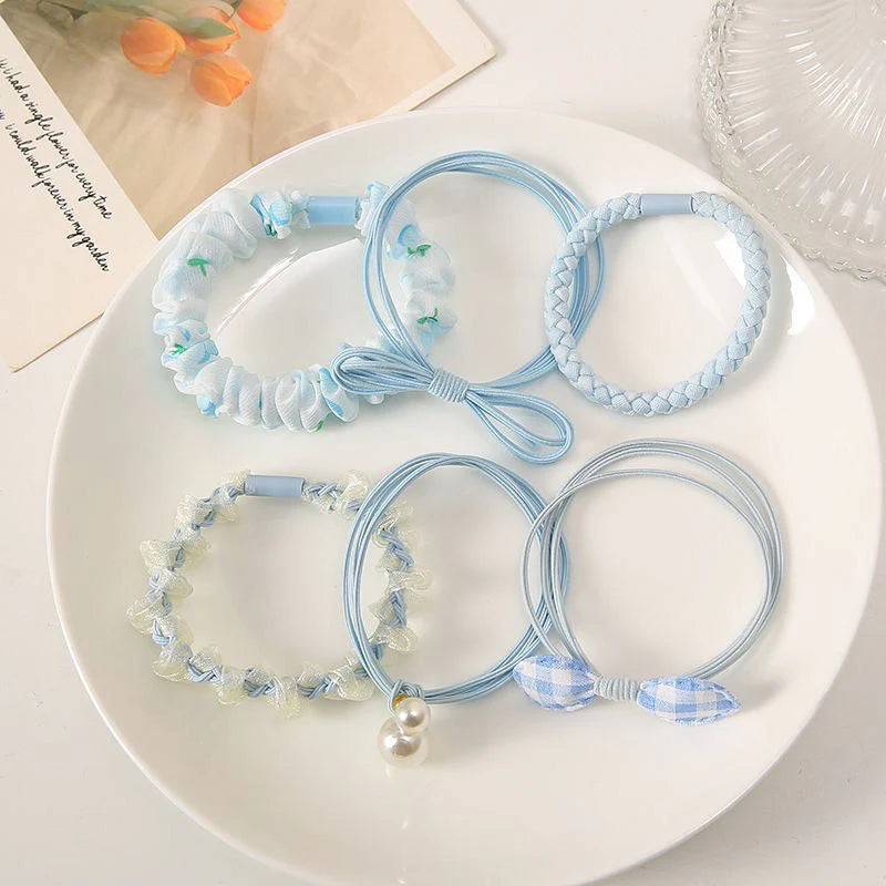Mori Sweet Cute Hair Rope Ponytail Holder (Set of 6)