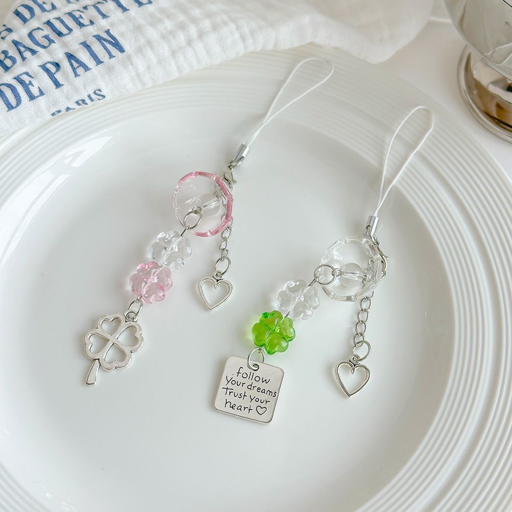 Four Leaf Clover Phone Charm