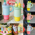 Gingham Cherry Mug Tumbler(800ml)