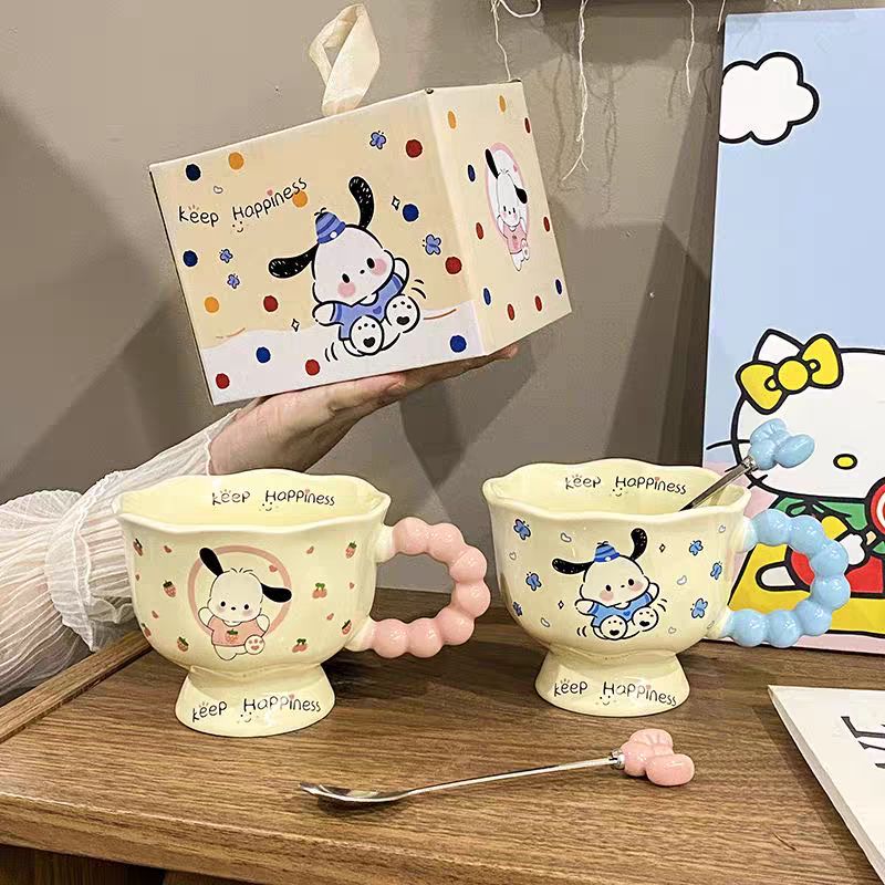 Sanrio Kawaii Ceramic Mug with Spoon & Gift Box – Limited Edition