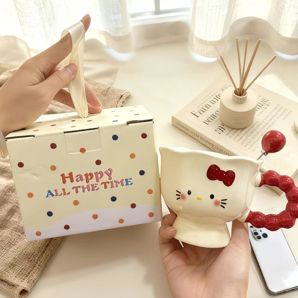 Sanrio Kawaii Ceramic Mug with Spoon & Gift Box – Limited Edition