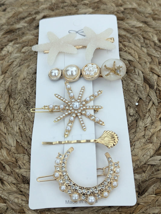 Double Starfish Hair pins