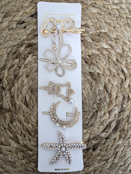 Retro Starfish Barrettes