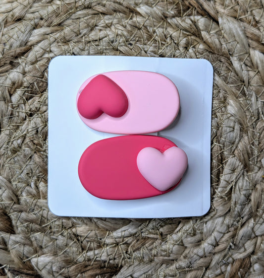 Korean Matt Hair Clip Pink