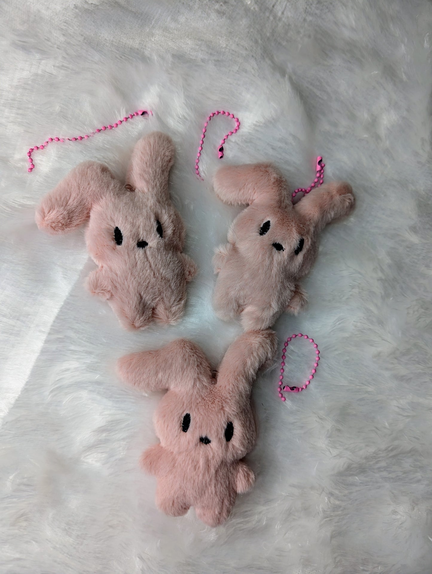 Plush Rabbit Pink Pendant Charm