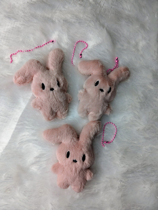 Plush Rabbit Pink Pendant Charm