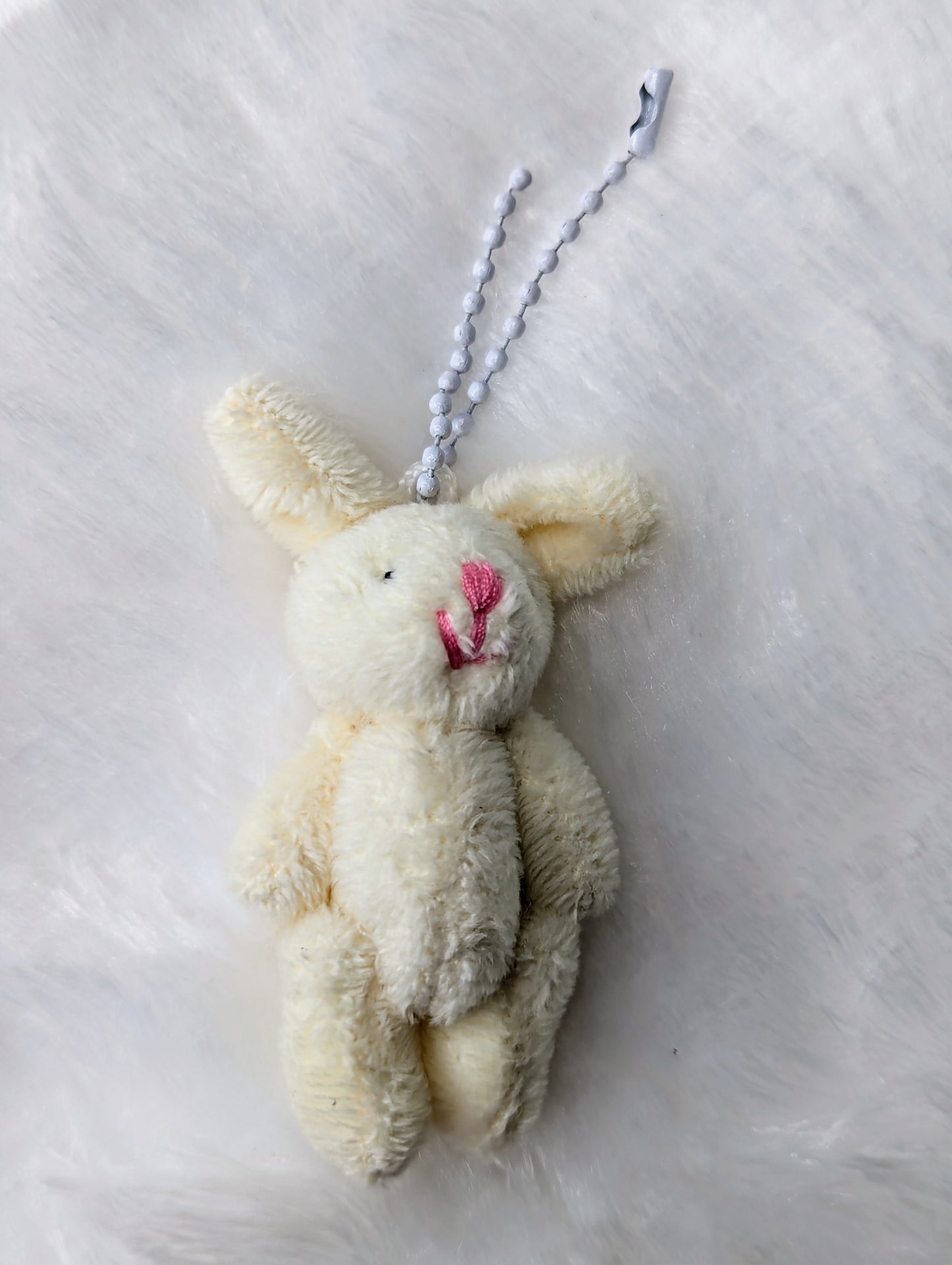 White Doll bunny pendant