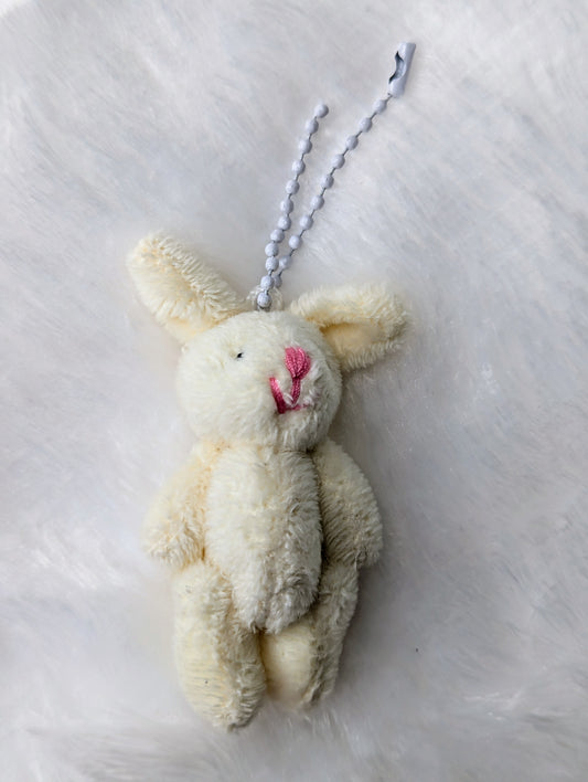 White Doll bunny pendant
