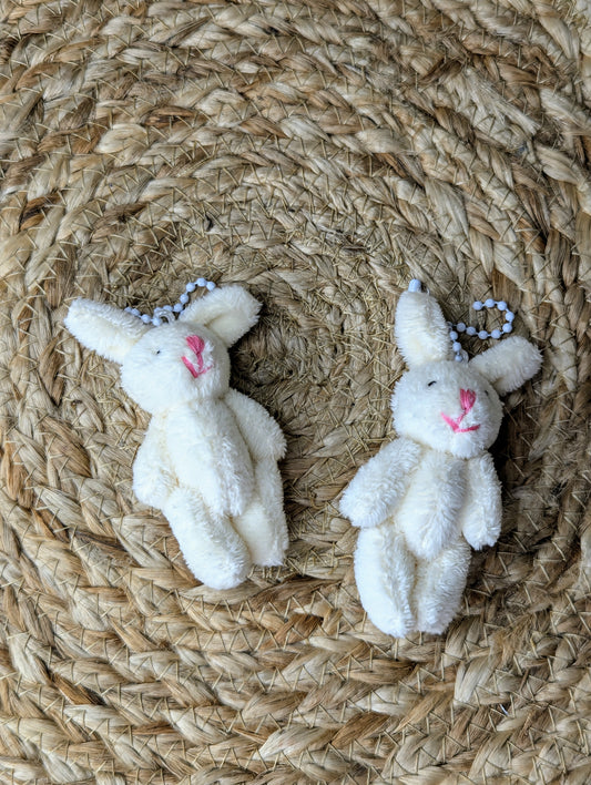 White Doll bunny pendant
