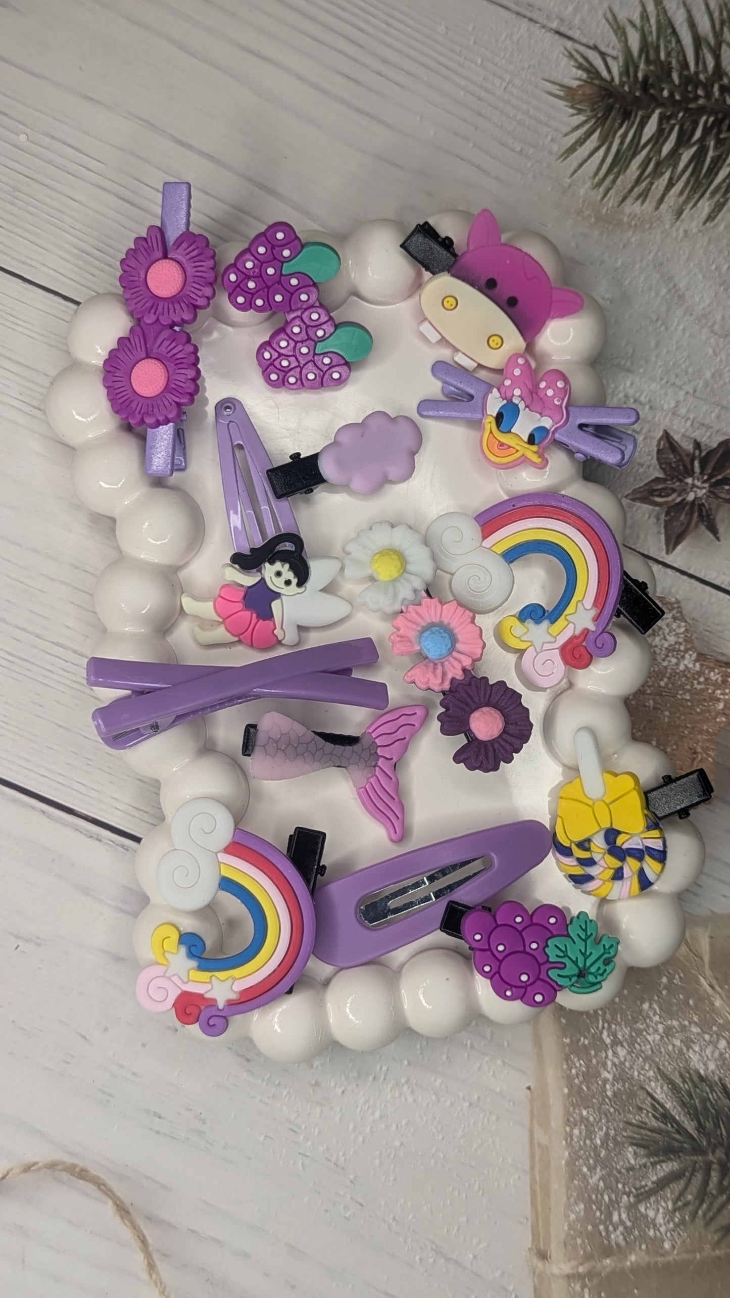 Rubber Colorful Hair Pins (Set of 5)