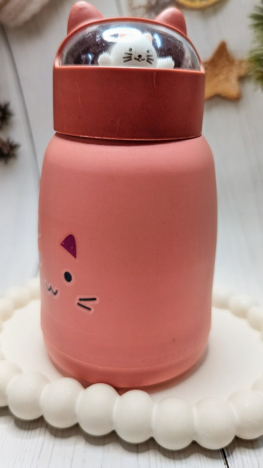 Glass Water Bottle - Cat Cap