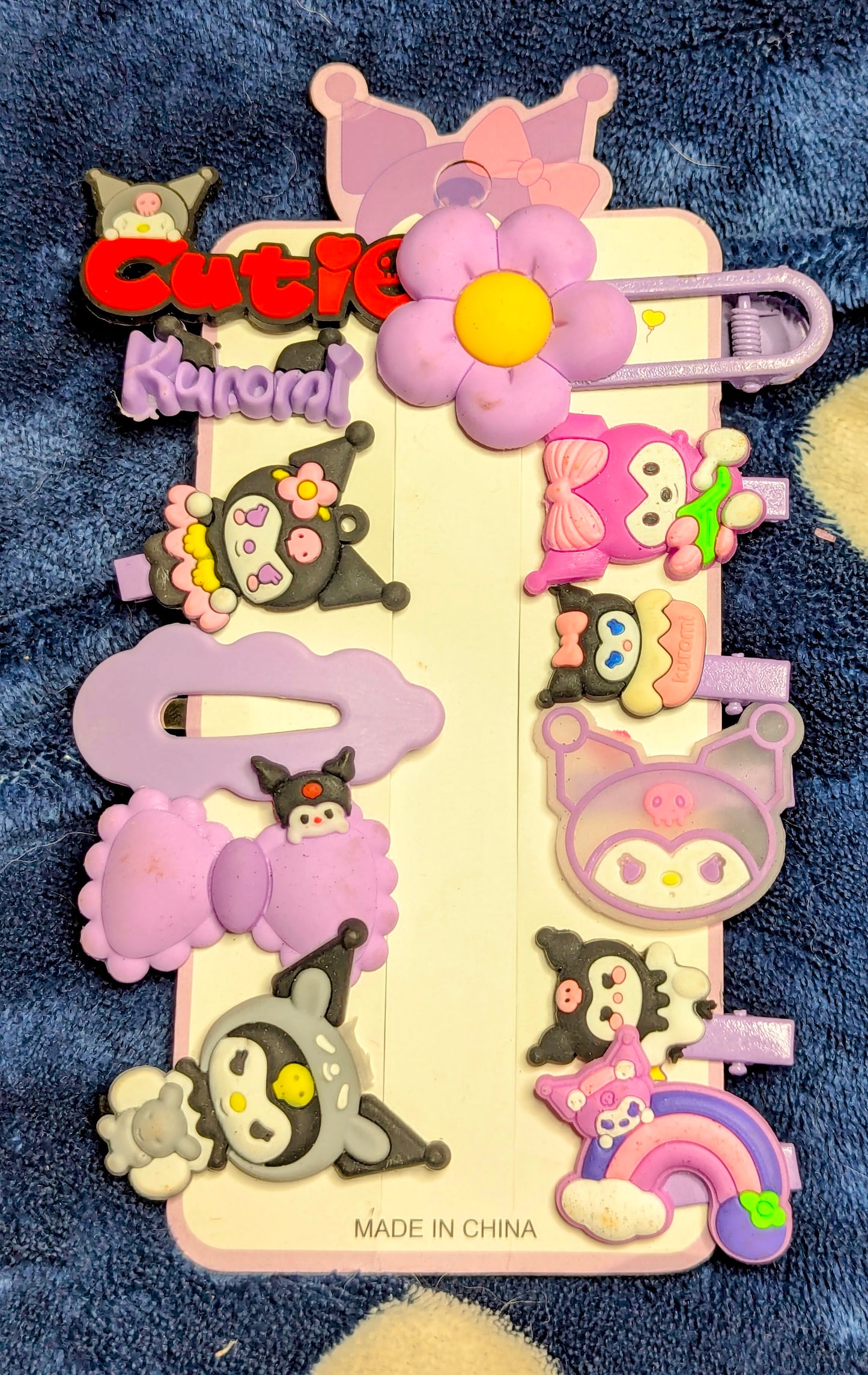 Kuromi Themed Hair Clips (Set of 12)