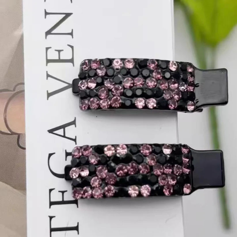 Korean Rhinestone Hair Bangs Clip (Set of 2)