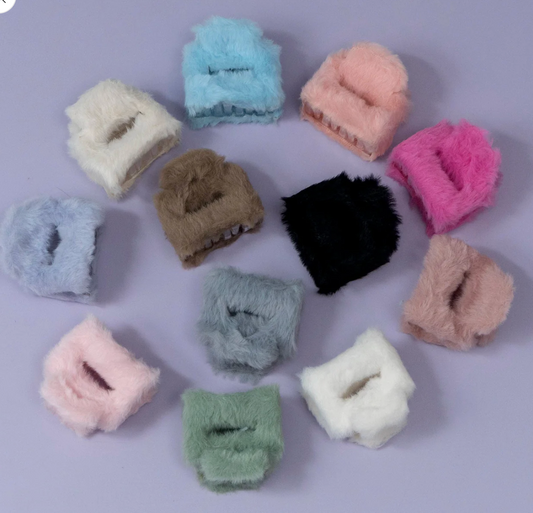 Furry Soft Square Hair Claw