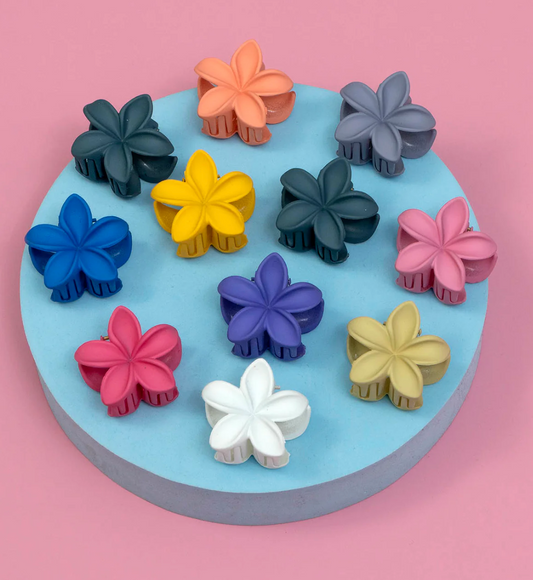Korean Style matte Flower Hair Claw Small