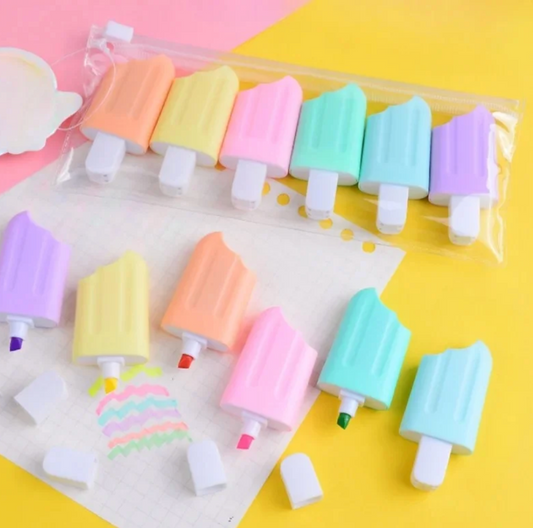 Ice-cream shape Design Highlighter (Set of 6)