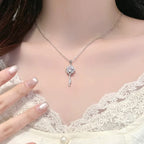 Four-Leaf Clover Key Necklace