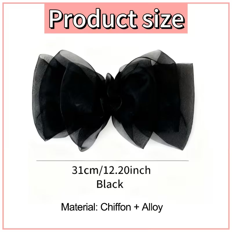 Chiffon Bow Spring hair clip (1 Pc)