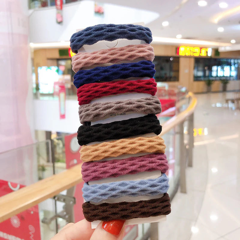 Korean Style Towel Hair Tie (Set of 5)