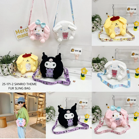 Sanrio Theme Plush Sling Bag