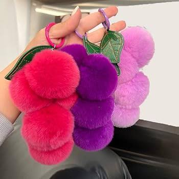 Grape Fluffy Keychain (1 pc)