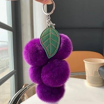 Grape Fluffy Keychain (1 pc)