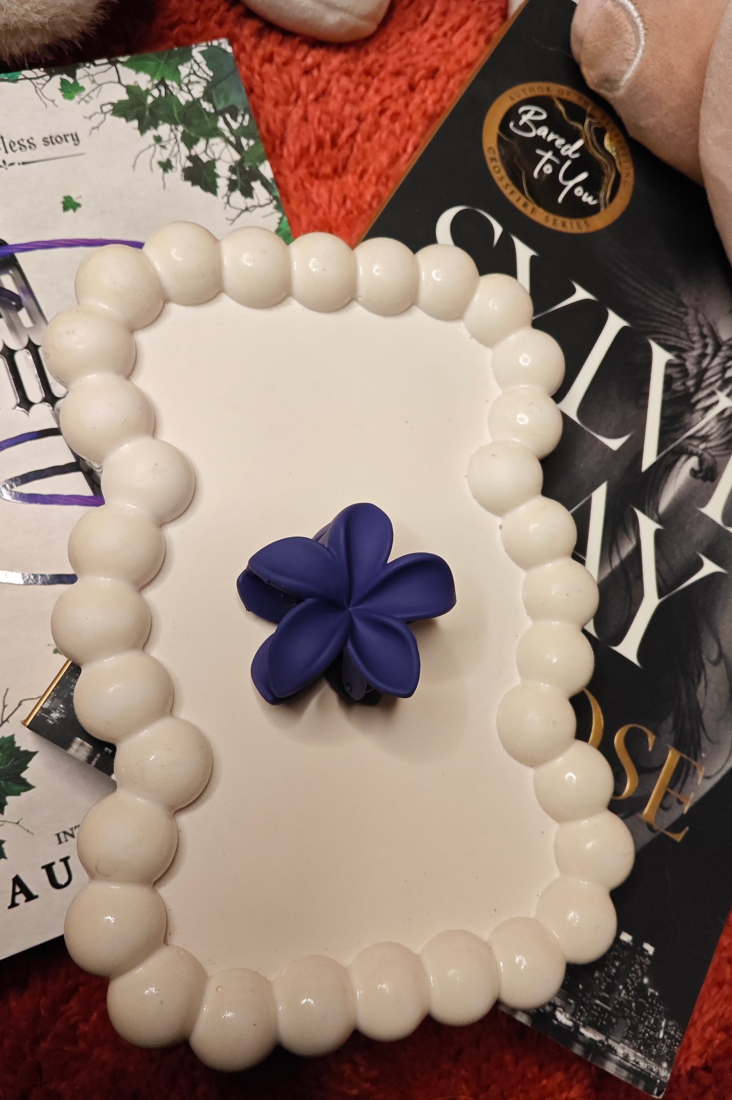 Korean Style matte Flower Hair Claw Small