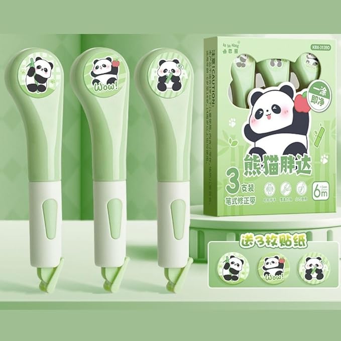 Cute Panda Correction Tape Set of 3