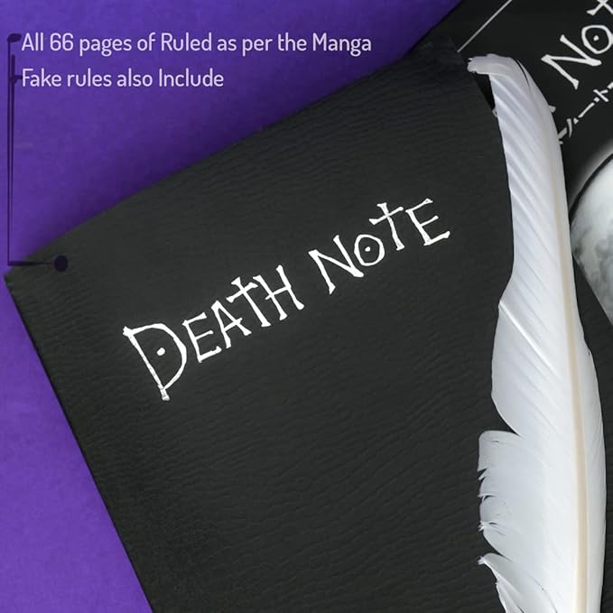 Death Note Anime Cosplay Notebook with feather pen