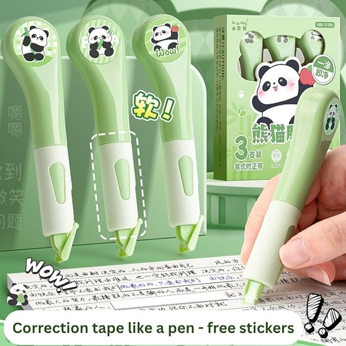 Cute Panda Correction Tape Set of 3