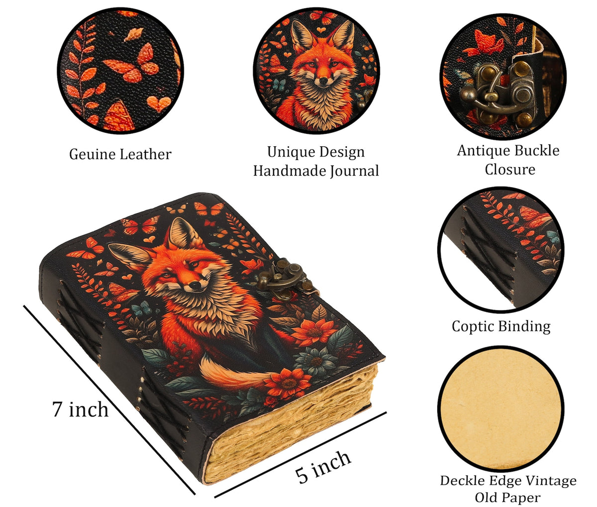 Fox Grimoire with Antique Buckle