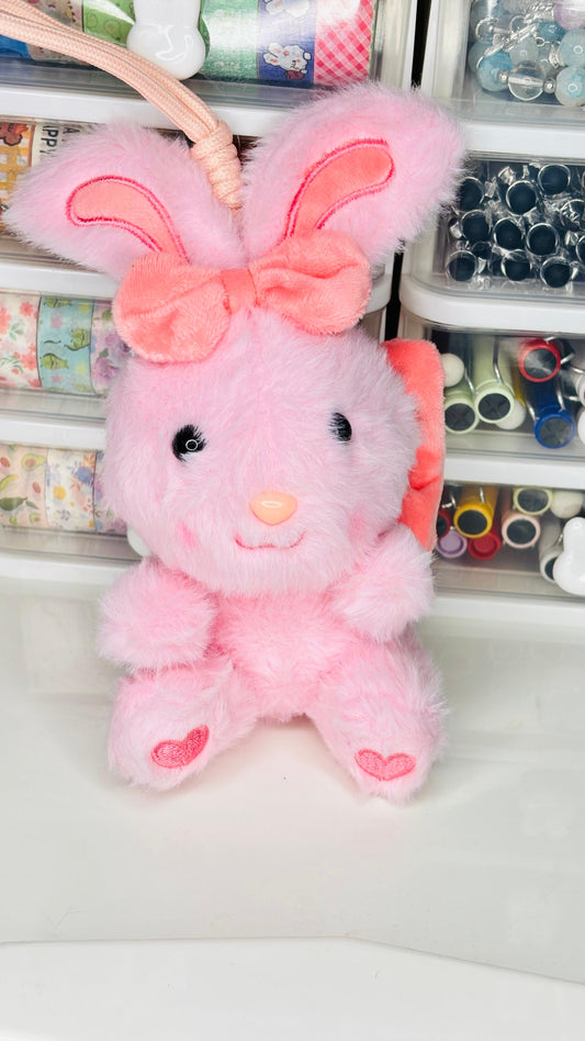 Cute Bunny Plush Bag Charm | Soft Rabbit Doll Keychain