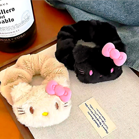 Plush Kitty Hair Scrunchie