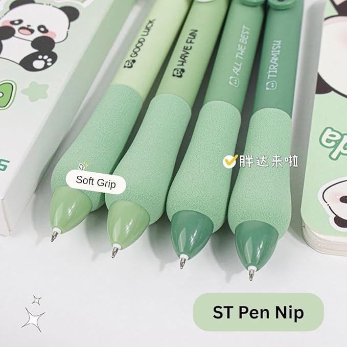 Green Panda Pen Set 4 Pcs
