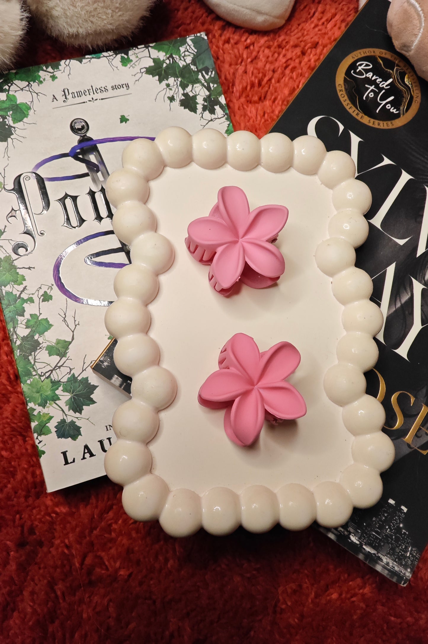 Korean Style matte Flower Hair Claw Small