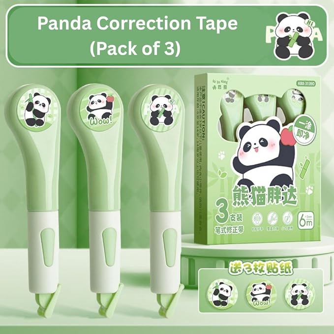 Cute Panda Correction Tape Set of 3