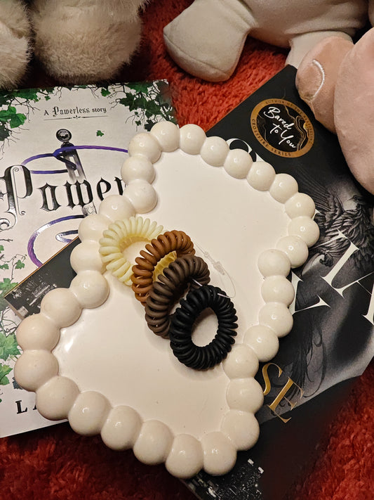 Swirly Hair Ties (Solid Color) (Set of 4)