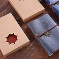Retro Wheel Leather Binder Diary