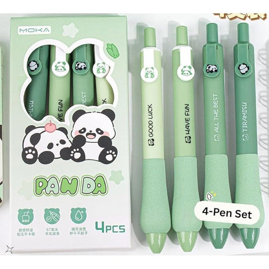 Green Panda Pen Set 4 Pcs