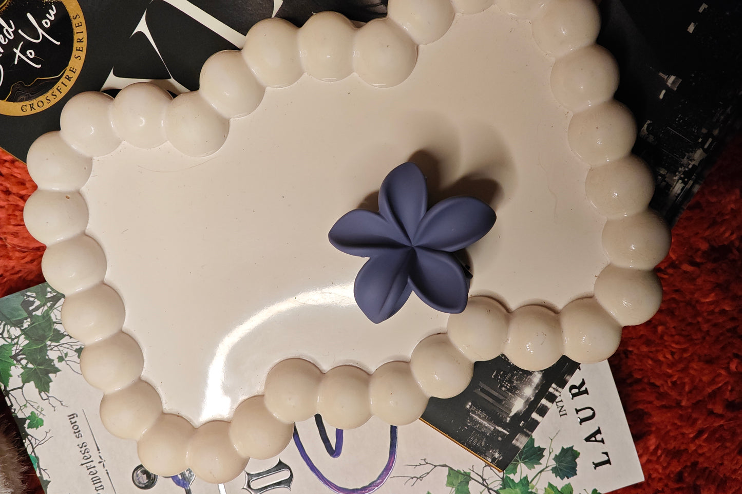 Korean Style matte Flower Hair Claw Small