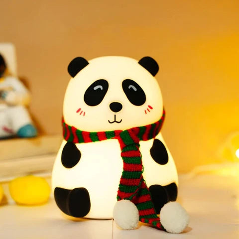 Cute Silicone Panda Lamp (With Scarf) - Rechargeable
